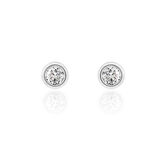 Boucles D'oreilles Puces Ofelia Or Blanc Diamant - Boucles d'oreilles mariage Femme | Marc Orian