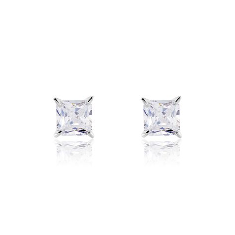 Boucles D'oreilles Puces Alys Argent Blanc Oxyde De Zirconium - Puces Femme | Marc Orian