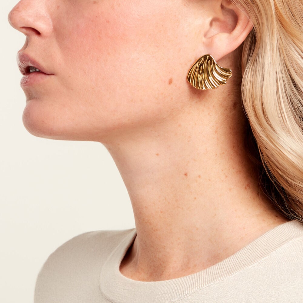 Boucles D'Oreilles Puces Salina Acier Jaune - Puces Femme | Marc Orian