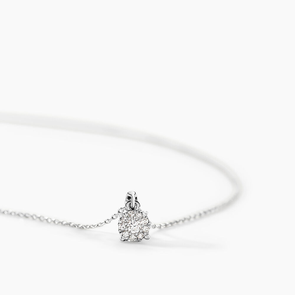 Collier Artemis Or Blanc Diamant - Colliers avec pierres Femme | Marc Orian