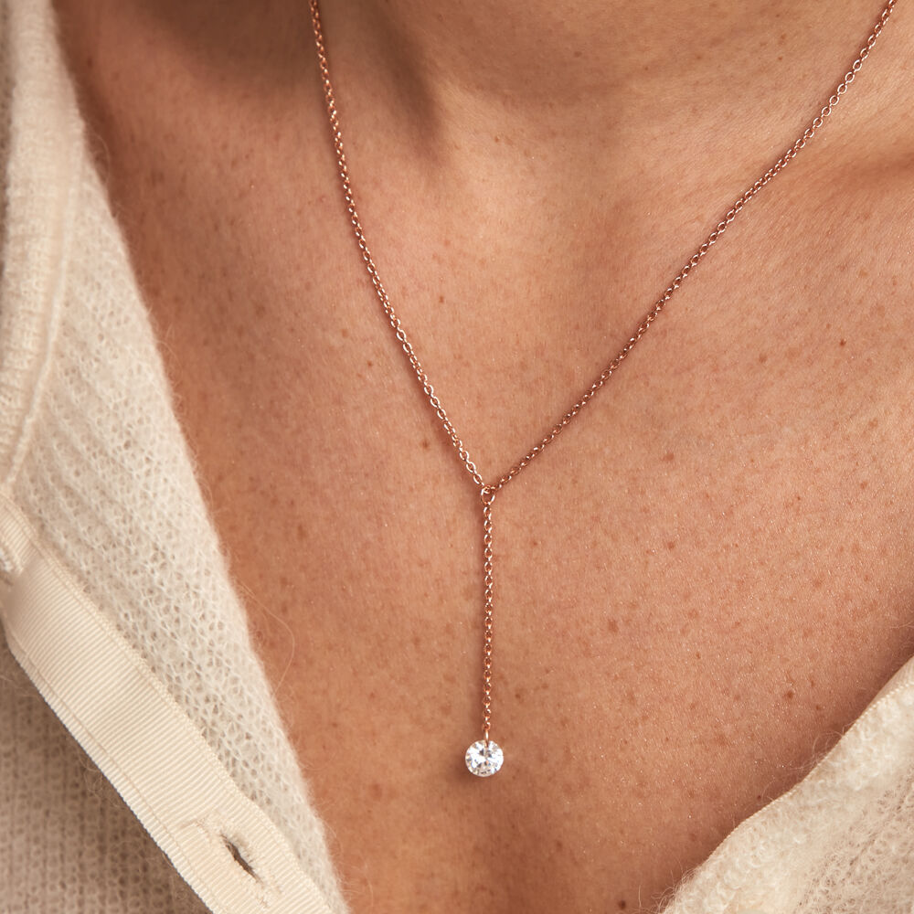 Collier Constantin Argent Rose Oxyde De Zirconium - Colliers avec pierres Femme | Marc Orian