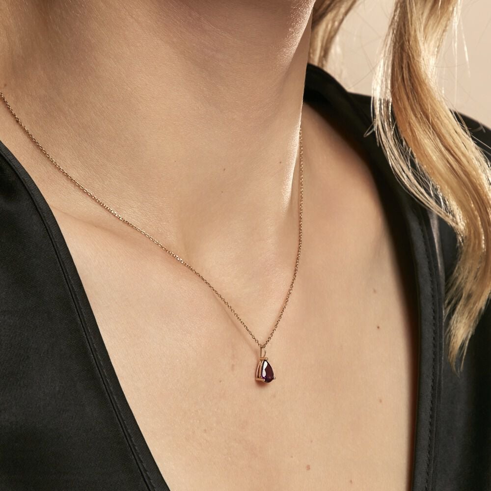 Collier Rhodolite Fever Or Jaune Rhodolite - Colliers avec pierres Femme | Marc Orian