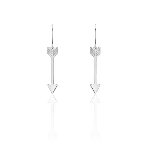Boucles D'oreilles Pendantes Shaneze Argent Blanc - Pendantes Femme | Marc Orian