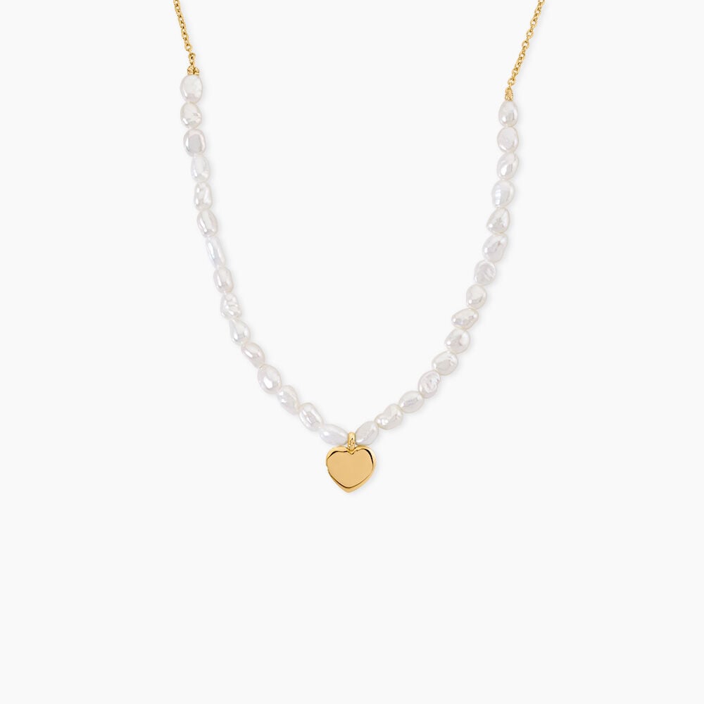 Collier Loving Pearl Argent Dor&eacute; A L'Or 750/1000 Perle De Culture - Colliers avec pierres Femme | Marc Orian
