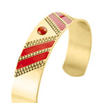 Bracelet Manchette Imagine Tamera Acier Jaune Jaspe - Bracelets Pierre Femme | Marc Orian