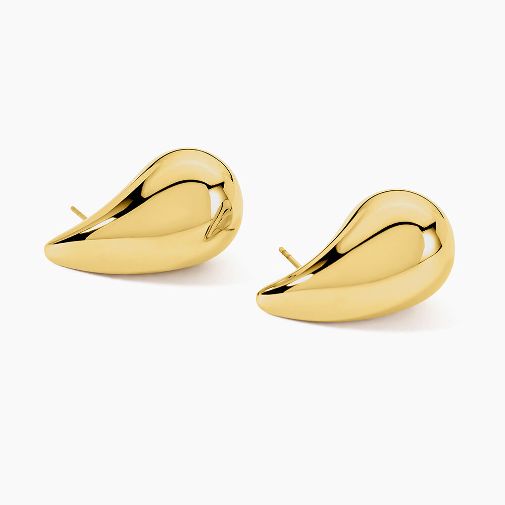 Boucles D'oreilles Puces Xenia Acier Jaune - Puces Femme | Marc Orian