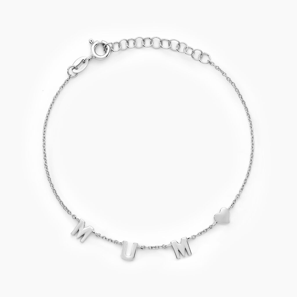 Bracelet Cœur D'amour Argent Blanc - Bracelets chaînes Femme | Marc Orian