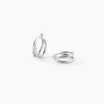 Cr&eacute;oles Double Argent Blanc - Cr&eacute;oles Femme | Marc Orian