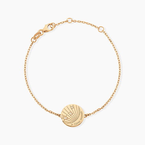 Bracelet Amai Plaqu&eacute; Or Jaune Oxyde De Zirconium - Bracelets Medailles Femme | Marc Orian
