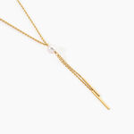Collier Salman Argent Dor&eacute; A L'Or 750/1000 Perle De Culture - Colliers avec pierres  | Marc Orian