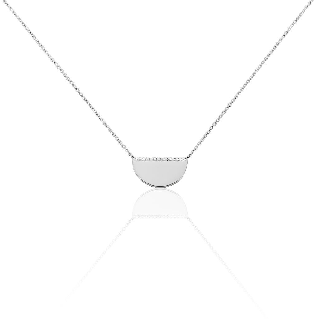 Collier Gilberta Or Blanc Diamant - Colliers avec pierres Femme | Marc Orian