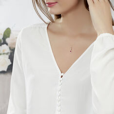 Collier Ondulation Or Bicolore Rubis Et Diamant - Colliers Femme | Marc Orian