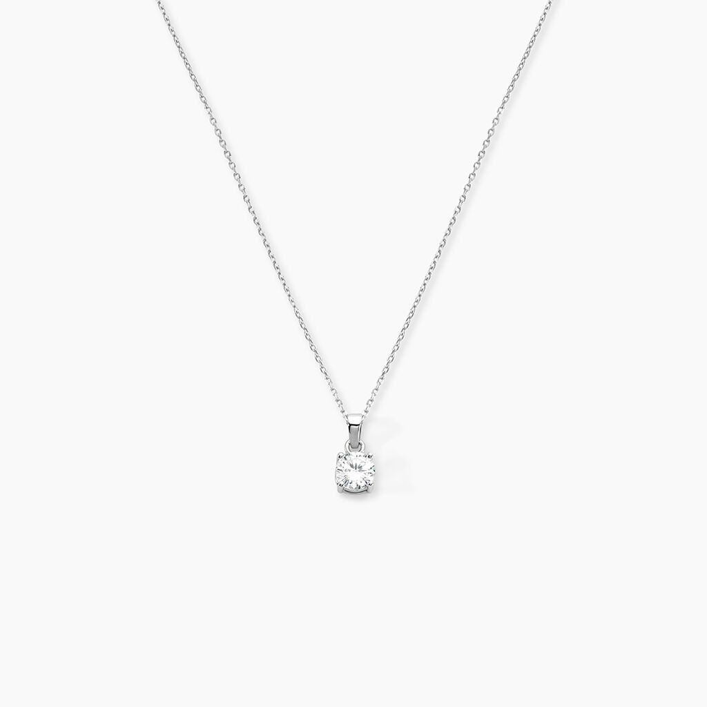 Collier Lynna Argent Blanc Oxyde De Zirconium - Colliers avec pierres Femme | Marc Orian