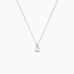 Collier Lynna Argent Blanc Oxyde De Zirconium - Colliers avec pierres Femme | Marc Orian