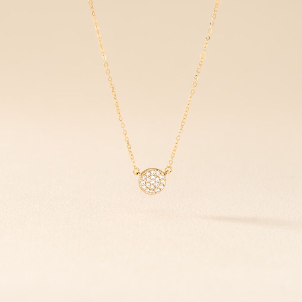 Collier Or Jaune Burak Oxyde De Zirconium - Colliers avec pierres Femme | Marc Orian