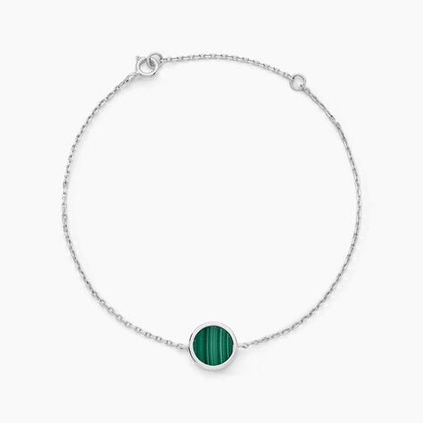 Bracelet Reversible Argent Blanc Malachite Onyx -  Femme | Marc Orian