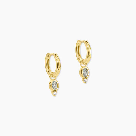 Cr&eacute;oles Poem Argent Jaune Topaze Oxyde De Zirconium - Cr&eacute;oles Femme | Marc Orian