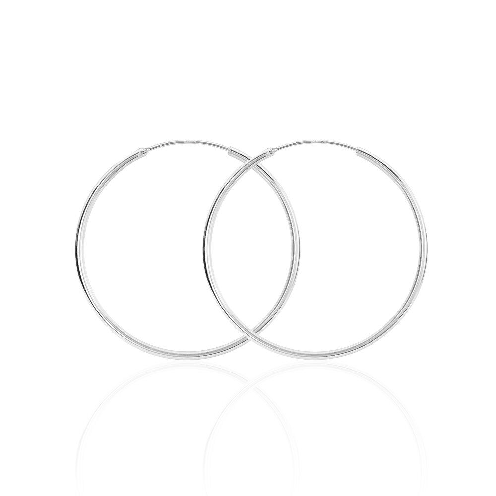 Créoles Argent Blanc Olympia - Créoles Femme | Marc Orian