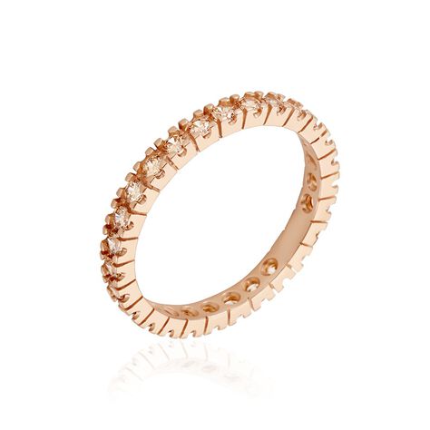 Bague Rio Santa Teresa Argent Rose Oxyde De Zirconium - Bagues avec pierre Femme | Marc Orian