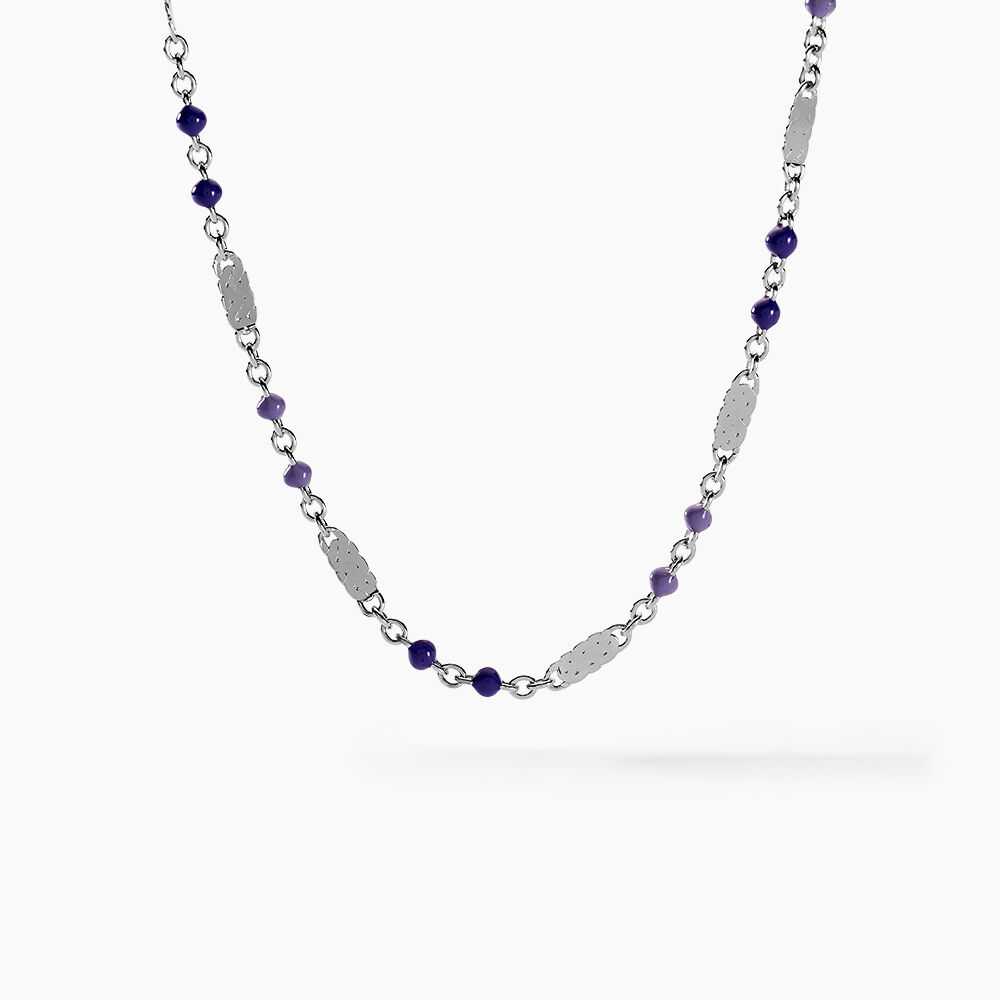 Collier Myliane Argent Blanc - Colliers Femme | Marc Orian