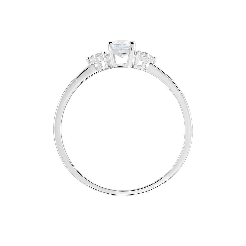 Bague Diapre Or Blanc Topaze Oxyde De Zirconium - Bagues pierres fines Femme | Marc Orian