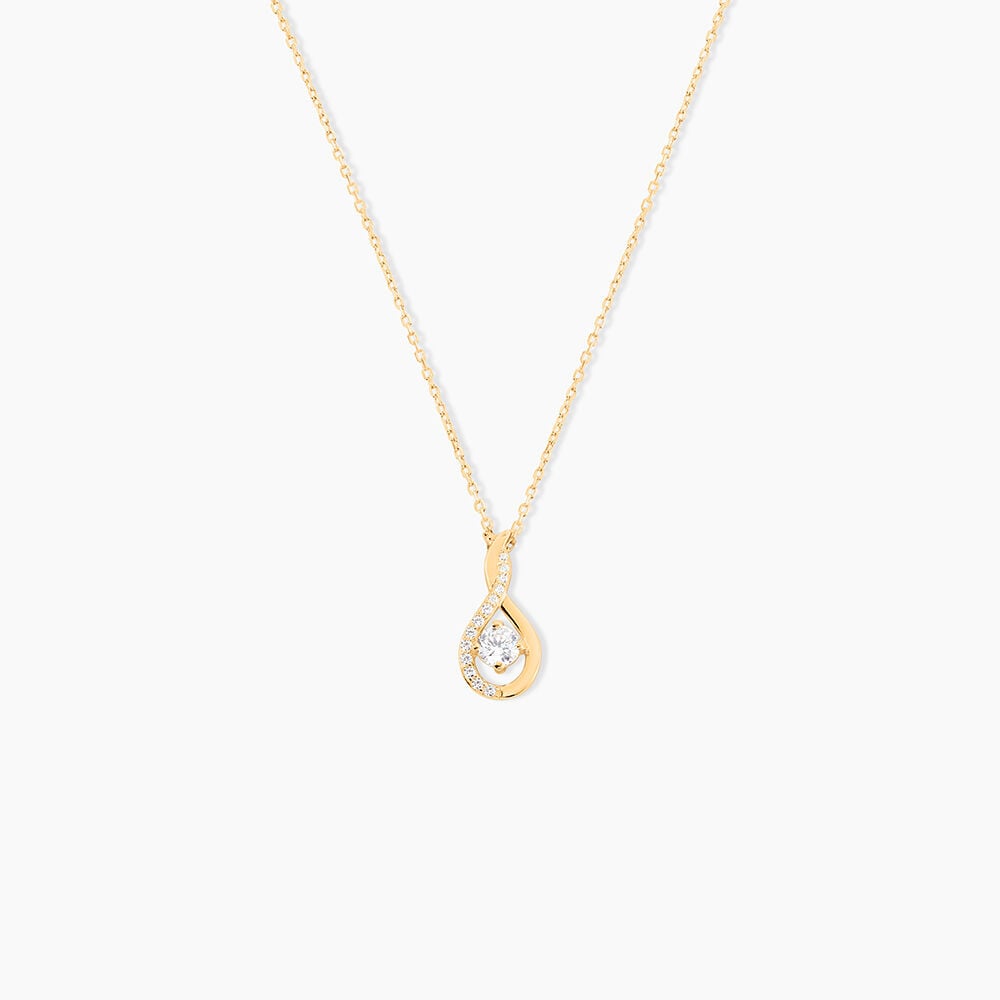 Collier Evana Or Jaune Oxyde De Zirconium - Colliers avec pierres Femme | Marc Orian