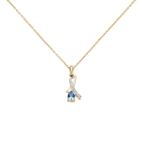 Collier Dyanah Plaque Or Jaune Oxyde De Zirconium - Colliers avec pierres Femme | Marc Orian