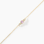 Bracelet Celeste Or Jaune Am&eacute;thyste Oxyde De Zirconium - Bracelets cha&icirc;nes Femme | Marc Orian