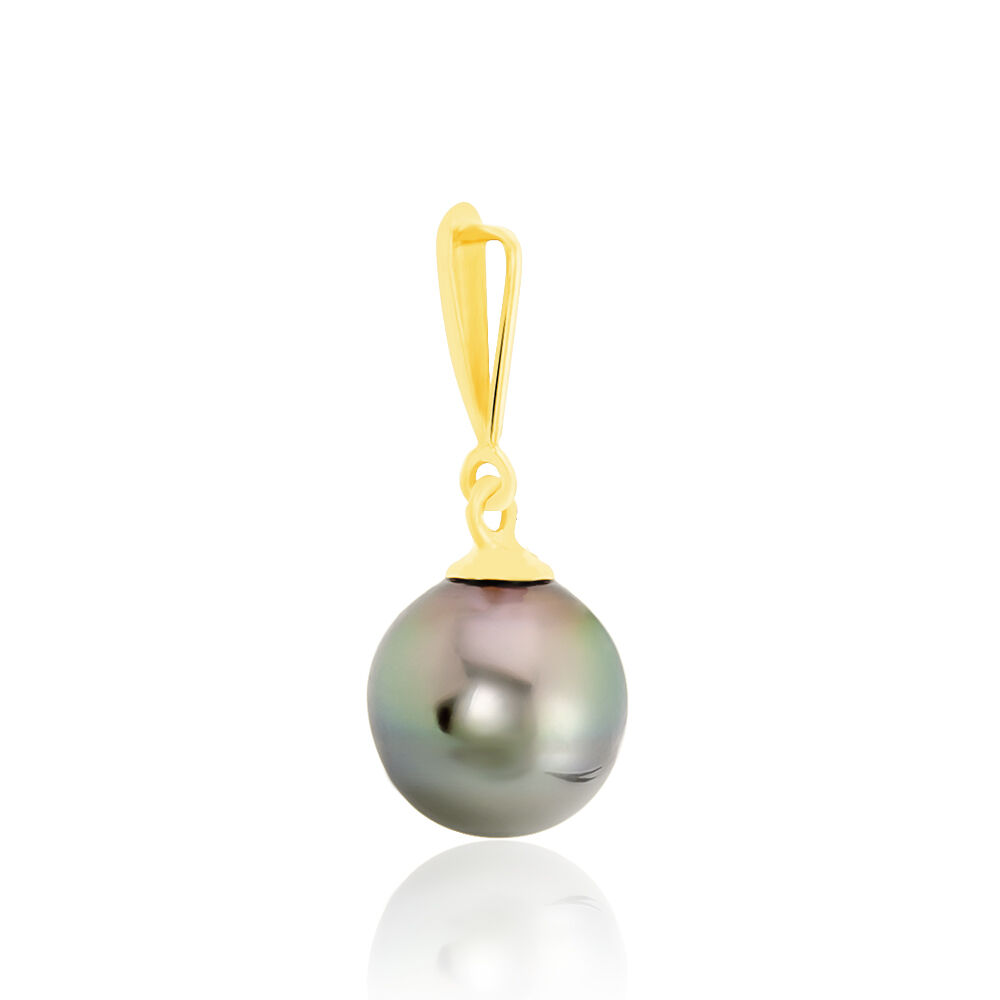 Pendentif Semi-baroque Or Jaune Perle De Culture De Tahiti - Parures de mariage Femme | Marc Orian