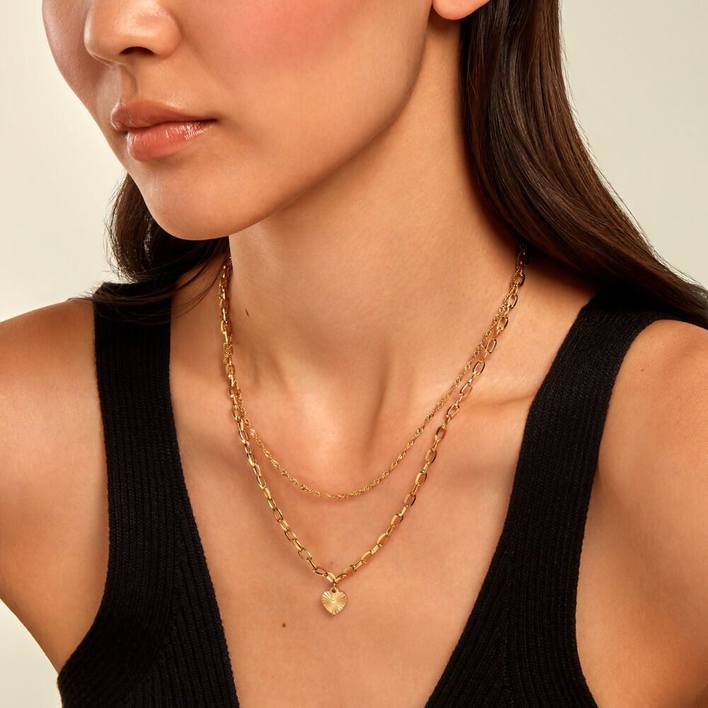 Collier Jani Acier Jaune Oxyde De Zirconium - Colliers avec pierres Femme | Marc Orian
