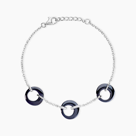 Bracelet Suzanne Argent Blanc C&eacute;ramique Et Oxyde De Zirconium - Bracelets fantaisie Femme | Marc Orian