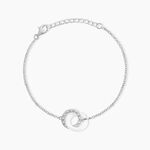 Bracelet Dina Argent Blanc C&eacute;ramique Et Oxyde De Zirconium - Bracelets Anneaux Entrelaces Femme | Marc Orian