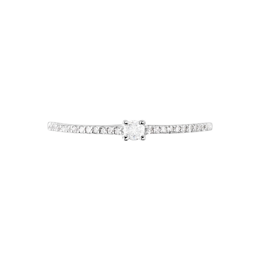 Bague Solitaire Or Blanc Nyala Diamants - Solitaires Femme | Marc Orian