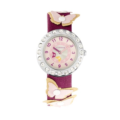 Montre Codhor Kid Papillon Rose - Montres étanches Enfant | Marc Orian