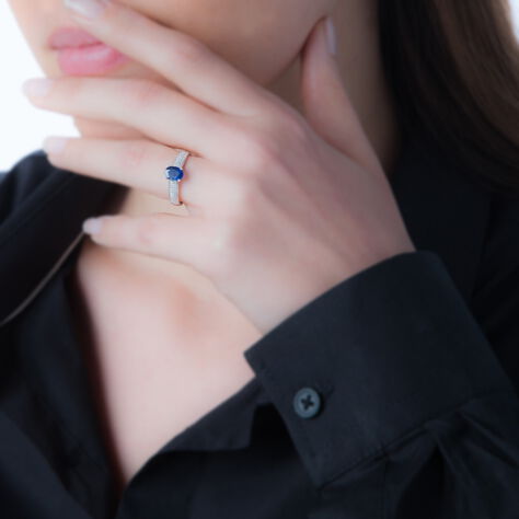 Bague Crista Or Blanc Saphir Et Diamant - Bagues Solitaire Femme | Marc Orian