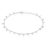 Cha&icirc;ne De Cheville Carolaine Argent Blanc Oxyde De Zirconium - Chaines de cheville Femme | Marc Orian