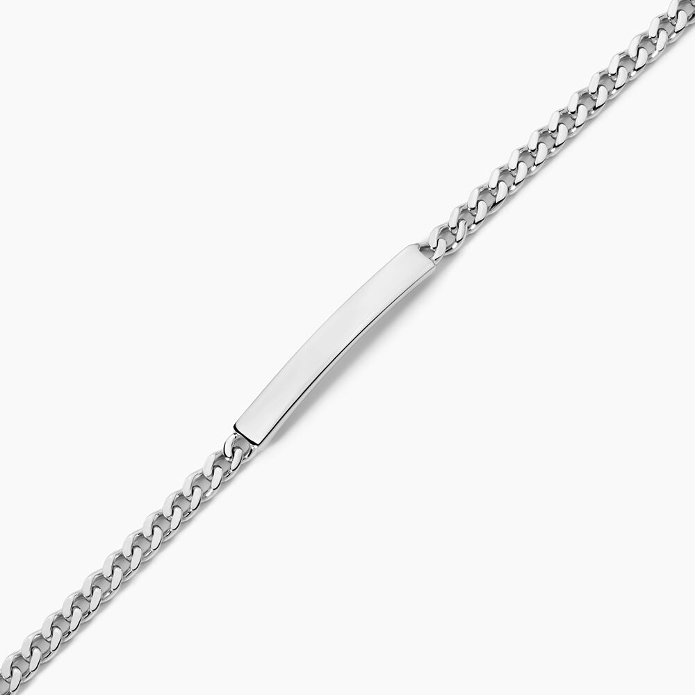 Bracelet Identit&eacute; Argent Blanc Casper - Gourmettes Homme | Marc Orian