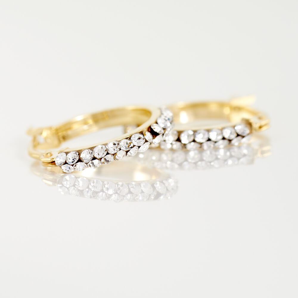 Cr&eacute;oles Sandrine Or Jaune Strass - Cr&eacute;oles Femme | Marc Orian