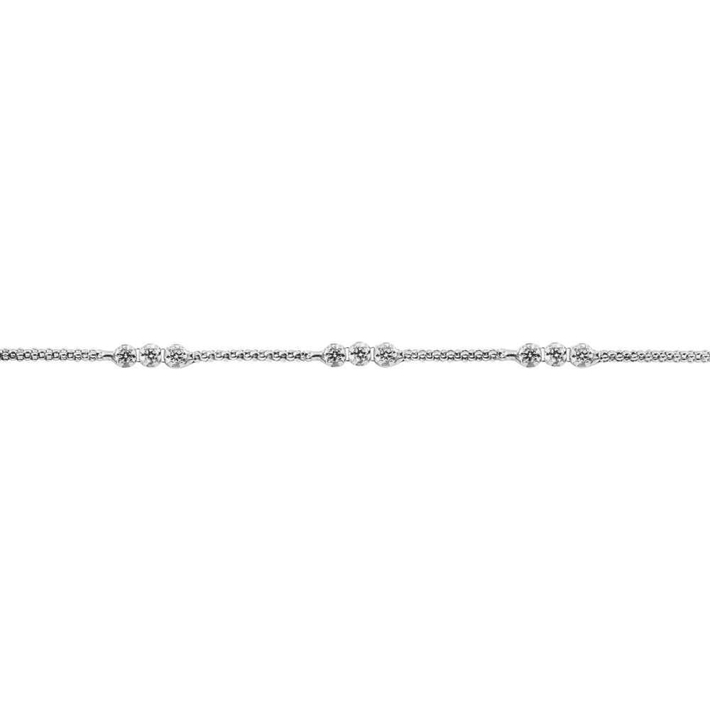Bracelet Sidney Argent Blanc Oxyde De Zirconium Et Olivine - Bracelets chaînes Femme | Marc Orian