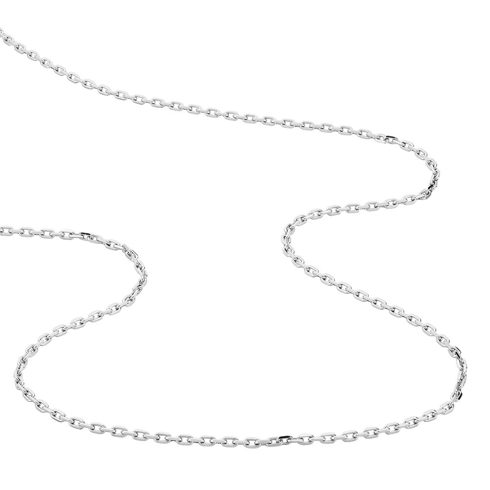Cha&icirc;ne Claudine Maille For&ccedil;at Argent Blanc - Colliers fantaisie Famille | Marc Orian