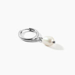 Boucles D'Oreilles Pendantes Pearl Acier Blanc Pierre De Synthese - Pendantes Homme | Marc Orian