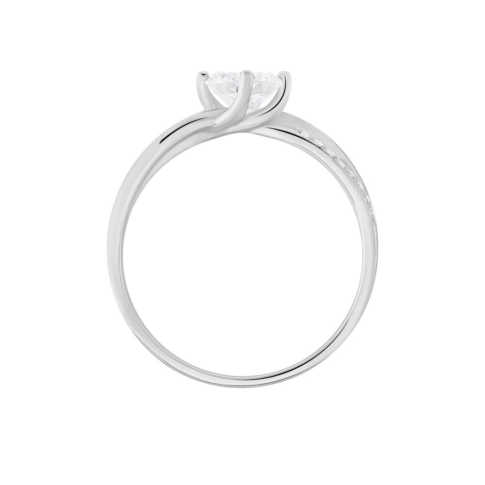 Bague Solitaire Essie Argent Blanc Oxyde De Zirconium - Bijoux fantaisie Femme | Marc Orian