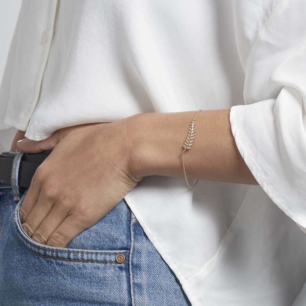 Bracelet Luz Plaqué Or Jaune Oxyde De Zirconium - Bracelets chaînes Femme | Marc Orian