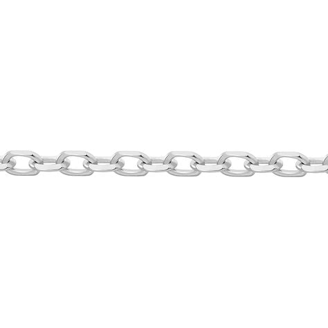 Chaîne Igoa Maille Forçat Diamantee Or Blanc - Chaines Femme | Marc Orian