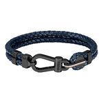 Bracelet Boss Ares Prime Cuir De Veau Bleu - Bracelets cuir Homme | Marc Orian