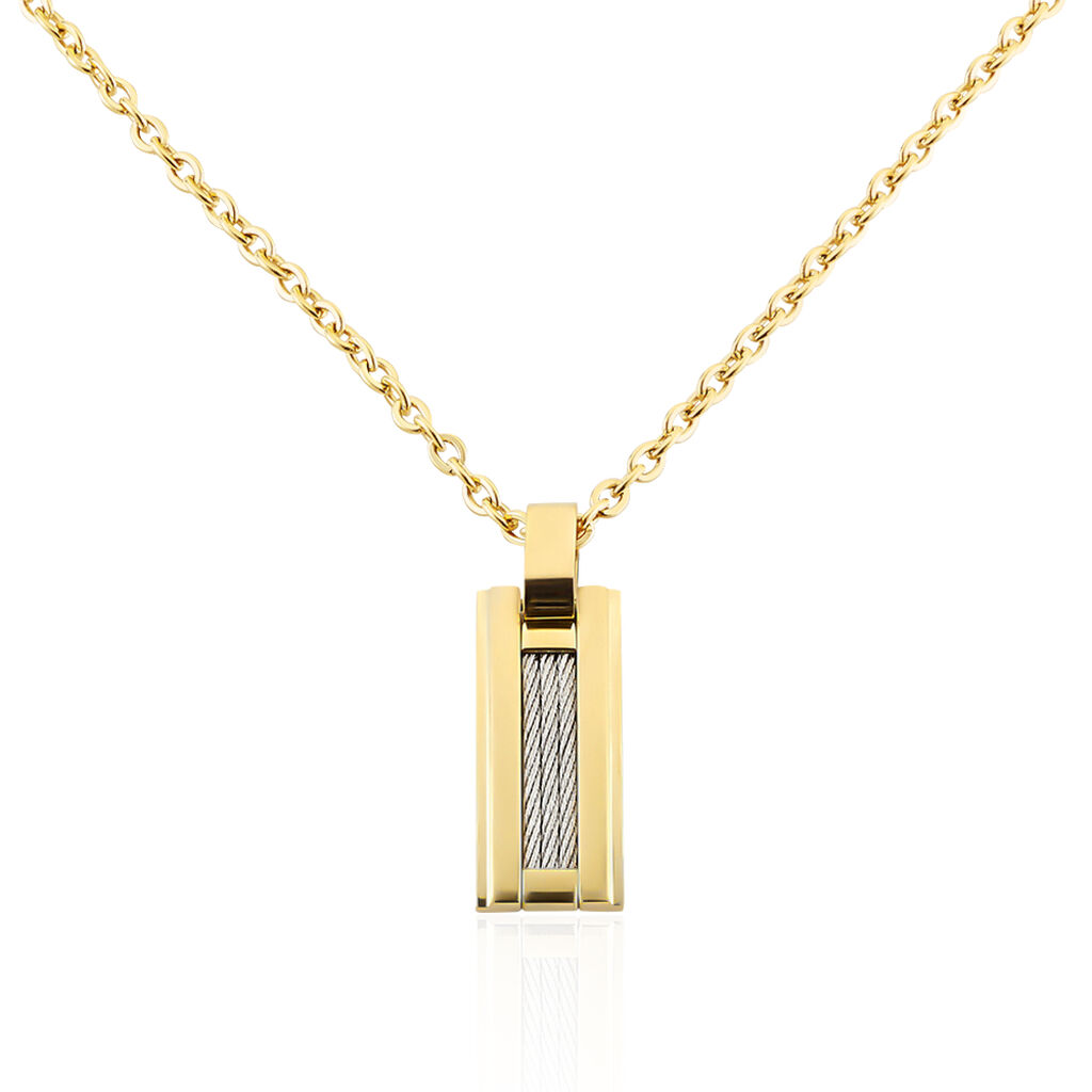 Collier Phebus Him Classique Acier Jaune - Colliers fantaisie Homme | Marc Orian