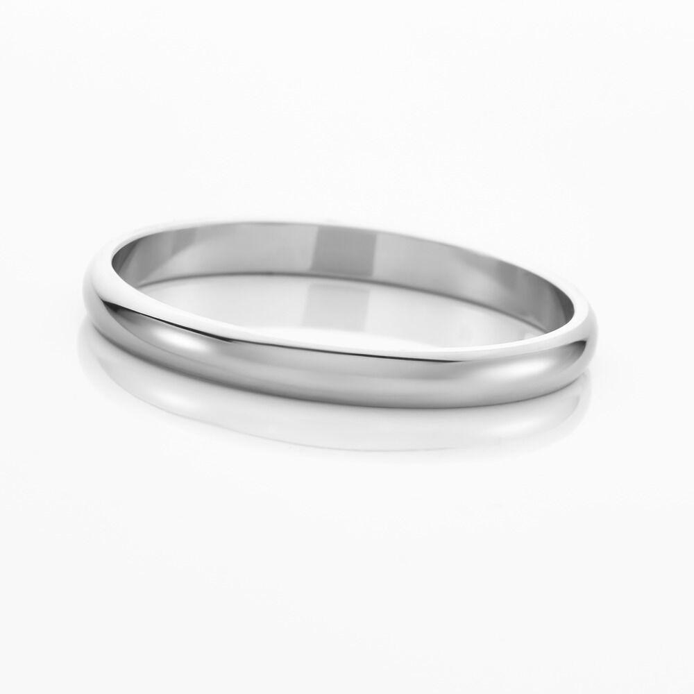Aphroditia Demi Jonc Bombe Trouwring Wit Platina - Alliances duo Famille | Marc Orian