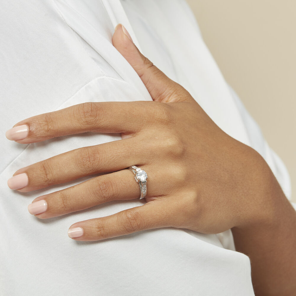 Bague Solitaire Mady Argent Blanc Oxyde De Zirconium - Solitaires Femme | Marc Orian