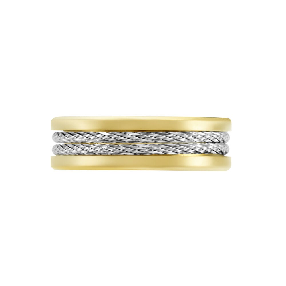 Bague Andro Acier Bicolore - Bagues grosses Homme | Marc Orian
