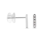Boucles D'oreilles Puces Rosalin Blanc Diamant Blanc - Puces Femme | Marc Orian